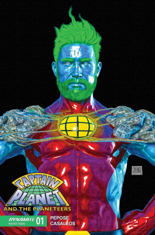 Captain Planet #1 (2025) cover r spears black variant