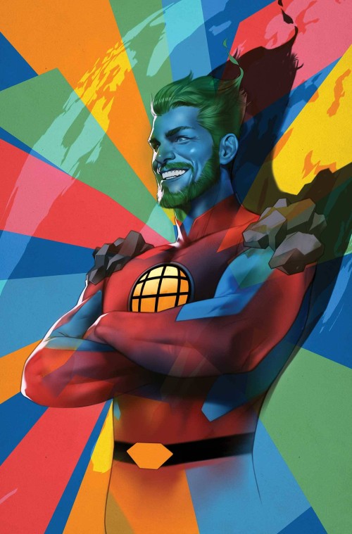 Captain Planet #1 (2025) cover x oliver virgin foil variant