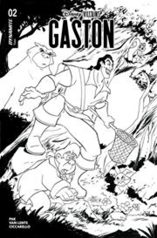 Disney Villains Gaston #2 (2026) cover e cousens line art variant