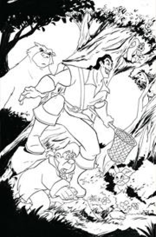 Disney Villains Gaston #2 (2026) cover h cousens line art virgin variant