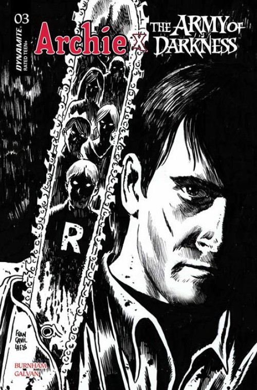 Archie X Army Of Darkness #3 (2026) cover m francavilla line art variant