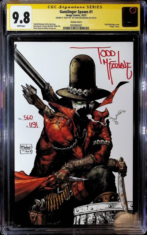 Gunslinger Spawn #1 cover i mcfarlane signed variant CGC 9.8 560/1191