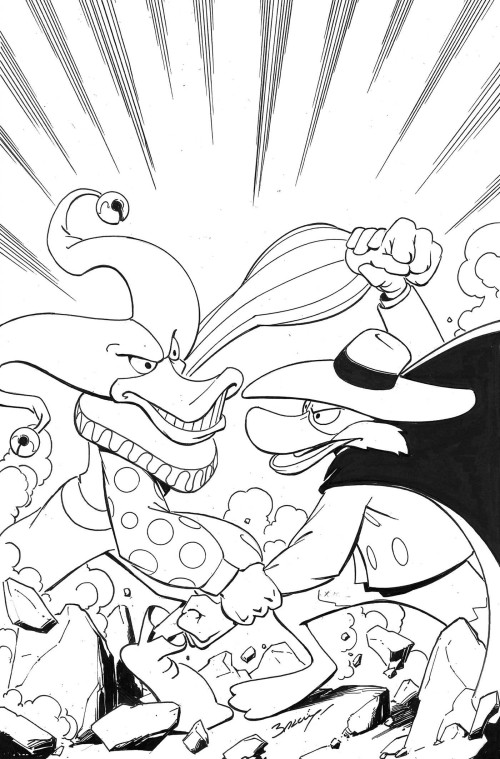 Darkwing Duck #4 (2025) cover l bagley line art virgin variant