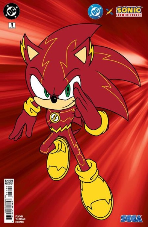 DC X Sonic The Hedgehog #1 (2025) second print collar variant