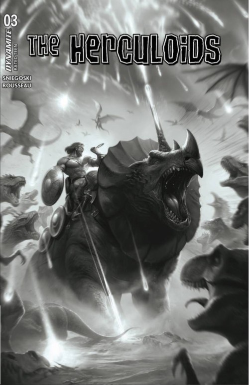 Herculoids #3 (2025) cover r mattina b&w variant