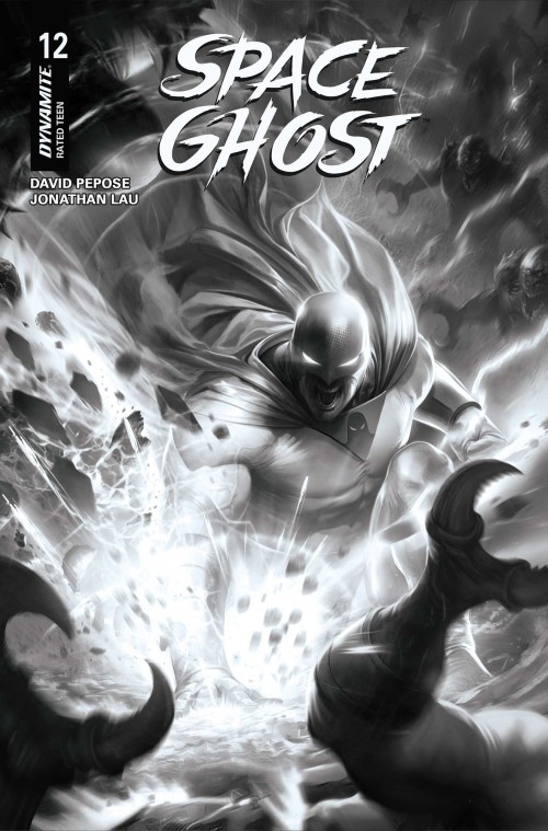 Space Ghost #12 (2024) cover n mattina b&w variant
