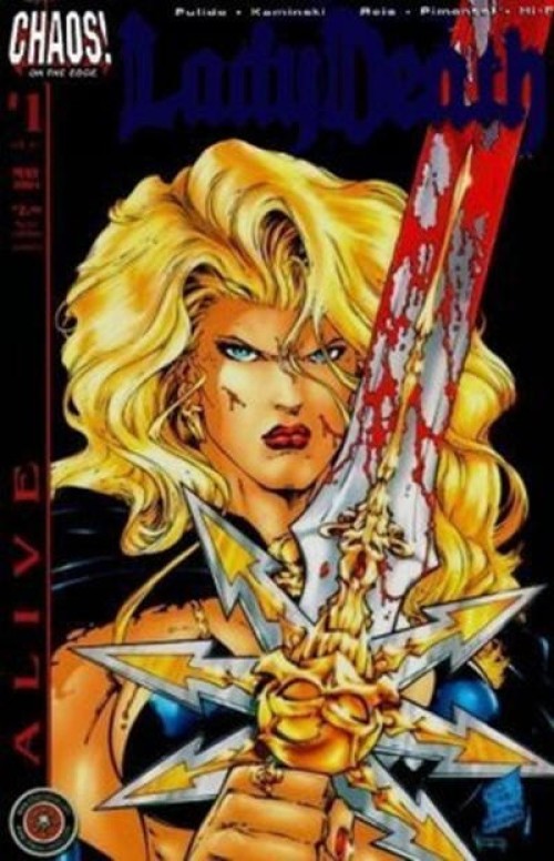 Lady Death Alive #1 (2001) df ww blue foil exclusive