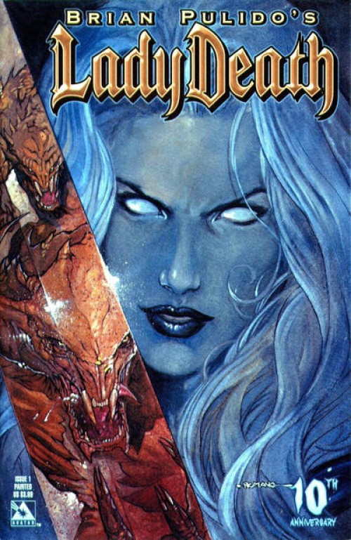 Lady Death 10th Anniversary #1 (2004) painted