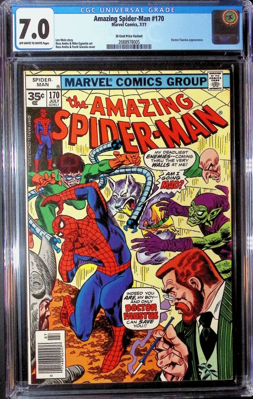 Amazing Spider-Man #170 (1963) CGC 7.0 35 cent variant