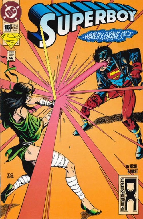 Superboy #15 (1994) dcu logo variant