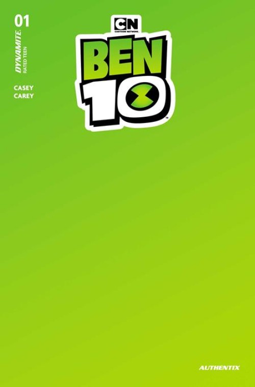 Ben 10 #1 (2026) cover r green blank variant