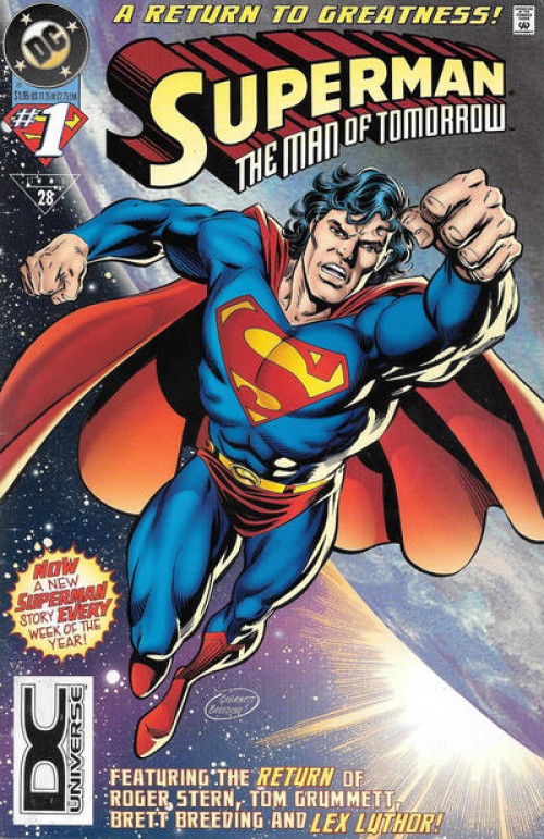 Superman Man of Tomorrow #1 (1995) dcu variant