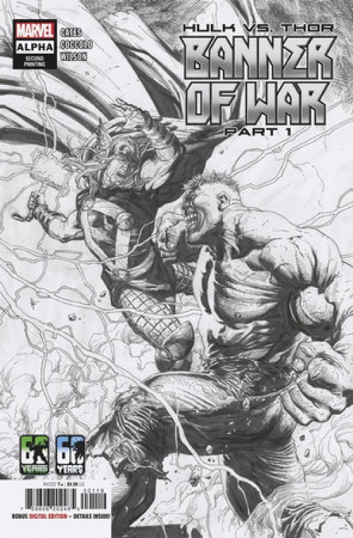 Hulk Vs Thor Banner Of War Alpha #1 second printing variant
