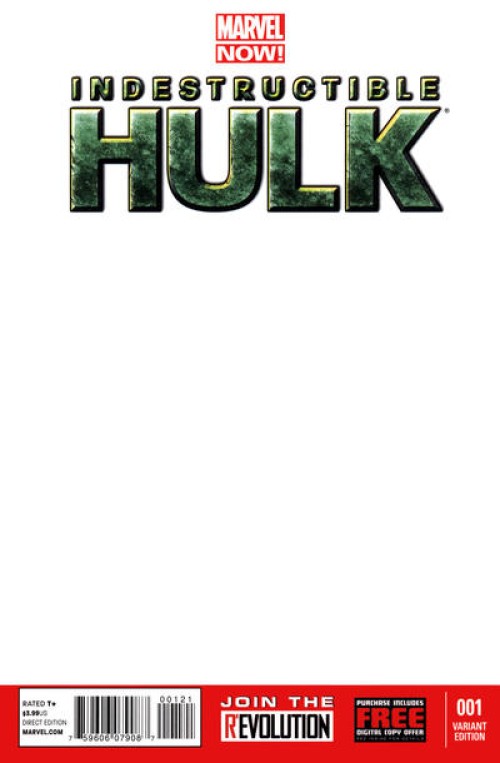Indestructible Hulk #1 (2012) Blank Cover variant