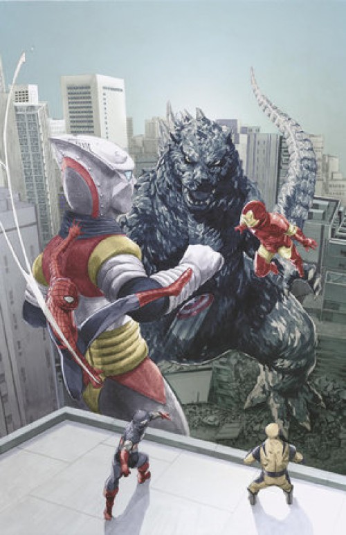 Godzilla Vs Avengers #1 (2025) arita virgin variant
