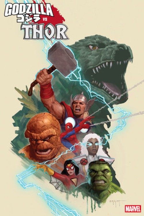 Godzilla Vs Thor #1 (2025) gist marvel universe variant