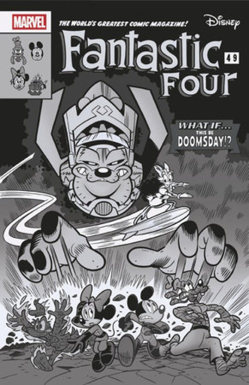 Fantastic Four #1 (2025) pastrovicchio b&w disney what if fantastic four homage variant
