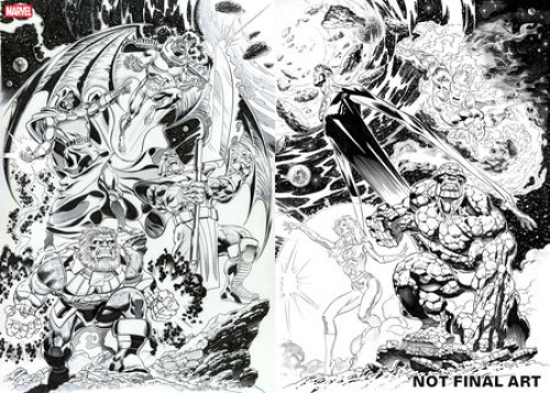 Fantastic Four #1 (2025) castellini wraparound variant
