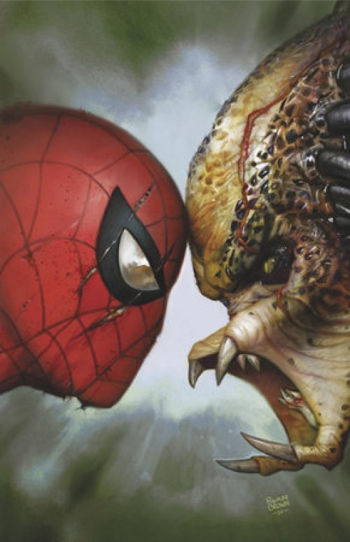 Predator Vs Spider-Man #1 (2025) second print brown virgin variant