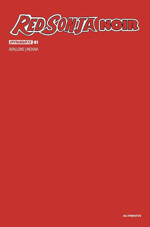 Red Sonja Noir #1 (2025) cover j red blank variant