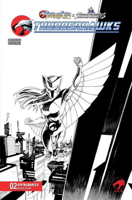 Thundercats X Silverhawks Thunderhawks #2 (2026) cover k shalvey line art variant