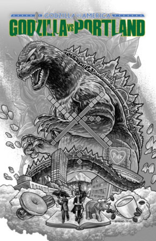 Godzilla Vs America Portland #1 (2026) second print