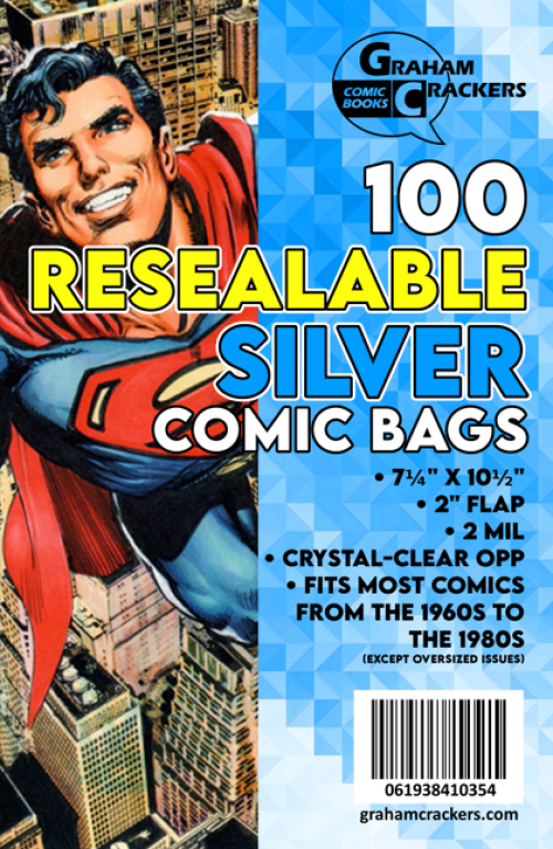 100 Silver Age Resealable Comic Bags