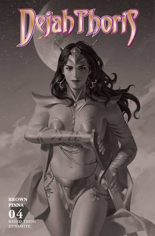 Dejah Thoris #4 (2023) cover p yoon b&w variant