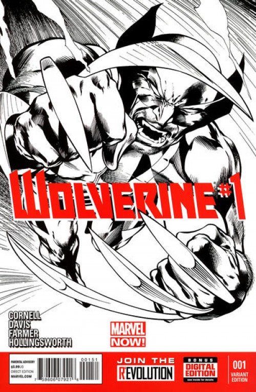 Wolverine #1 (2013) davis b&w variant