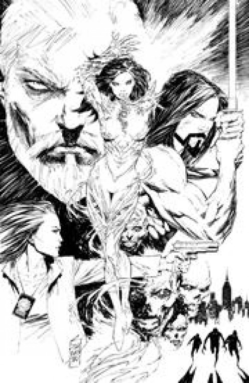 Witchblade #1 (2024) cover i silvestri signed b&w virgin variant