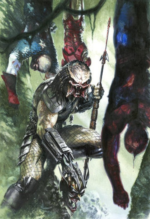 Predator Kills The Marvel Universe #1 (2025) dellotto virgin variant