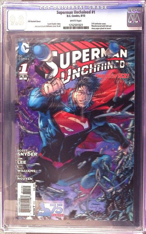 Superman Unchained #1 3D CGC 9.8