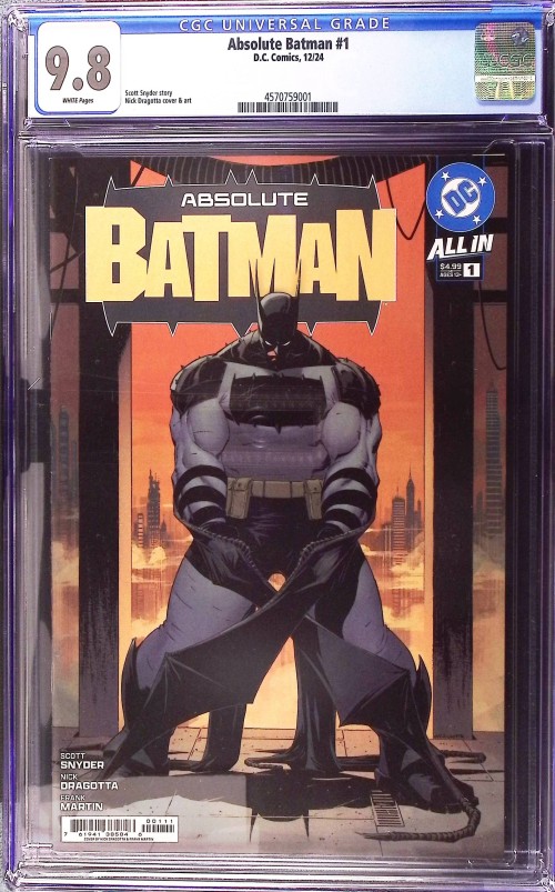 Absolute Batman #1 (2024) cover a CGC 9.8