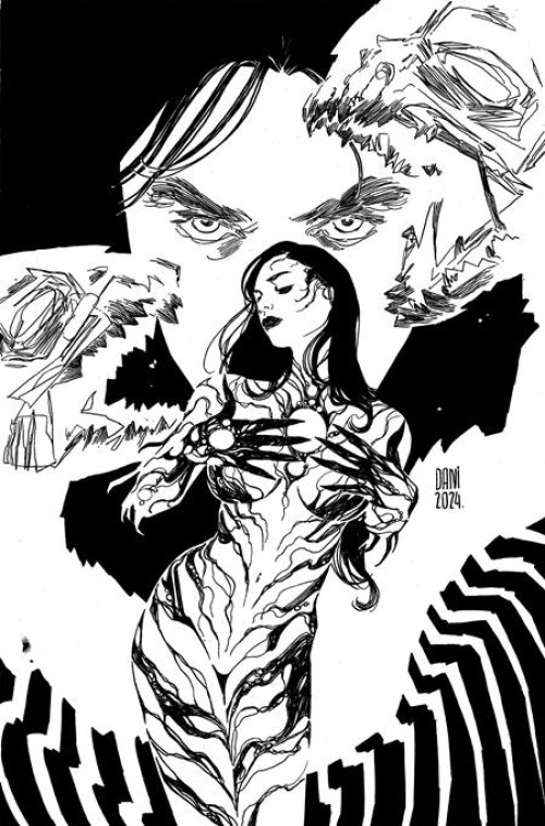 Witchblade #12 (2024) cover e simpson b&w virgin variant