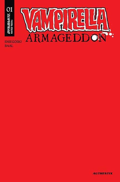 Vampirella Armageddon #1 (2025) cover u red blank variant
