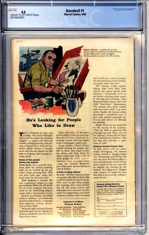 Daredevil #1 (1964) CGC 4.0