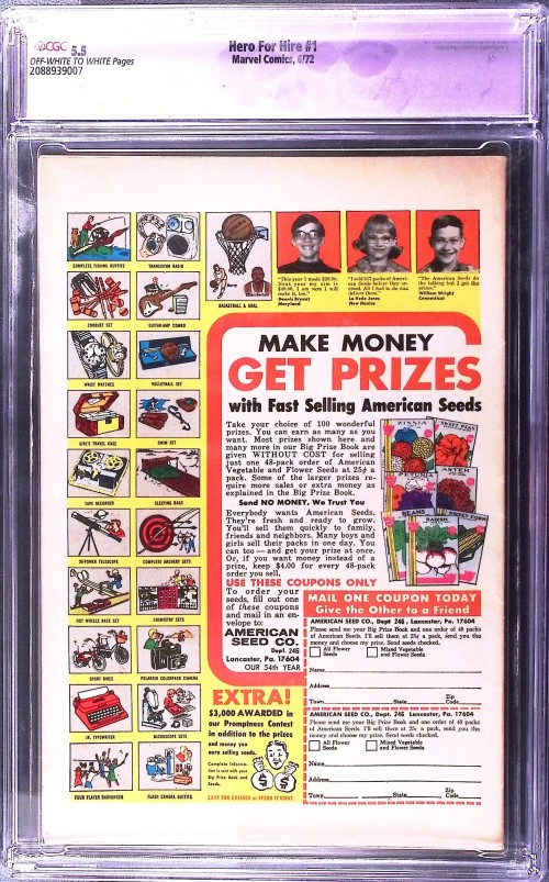 Luke Cage Hero For Hire #1 (1972) restored CGC 5.5 1st LUKE CAGE!