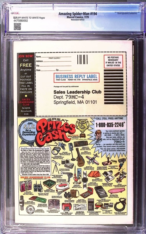 Amazing Spider-Man #194 (1963) newsstand variant CGC 8.0