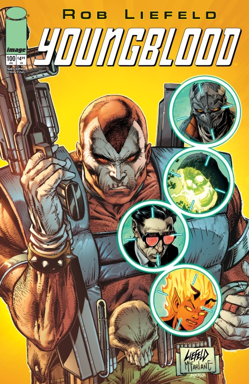 Youngblood #100 (2025) second print cover b ghost machine variant