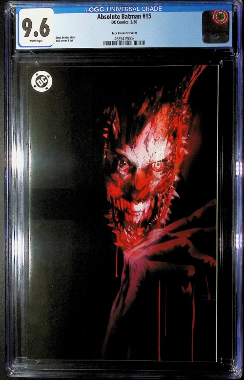 Absolute Batman #15 (2024) cover f jock variant CGC 9.6