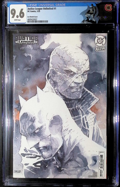 Justice League Unlimited #1 (2024) cover l lee hush inks variant CGC 9.6