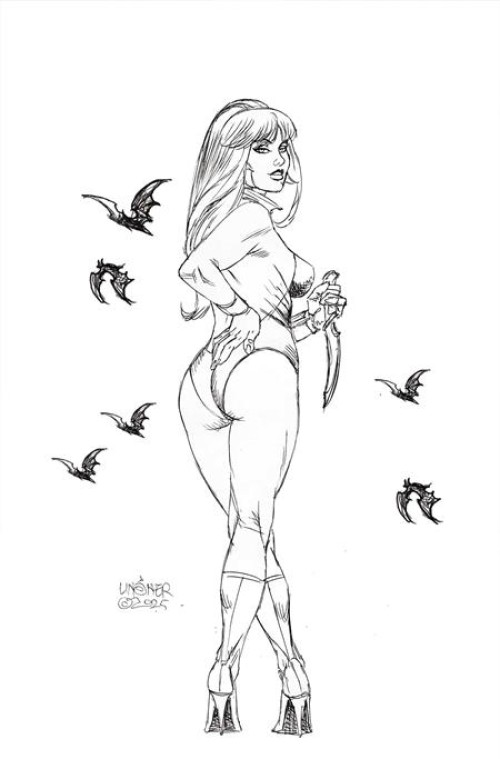 Vampirella #4 (2026) cover o linsner line art virgin variant