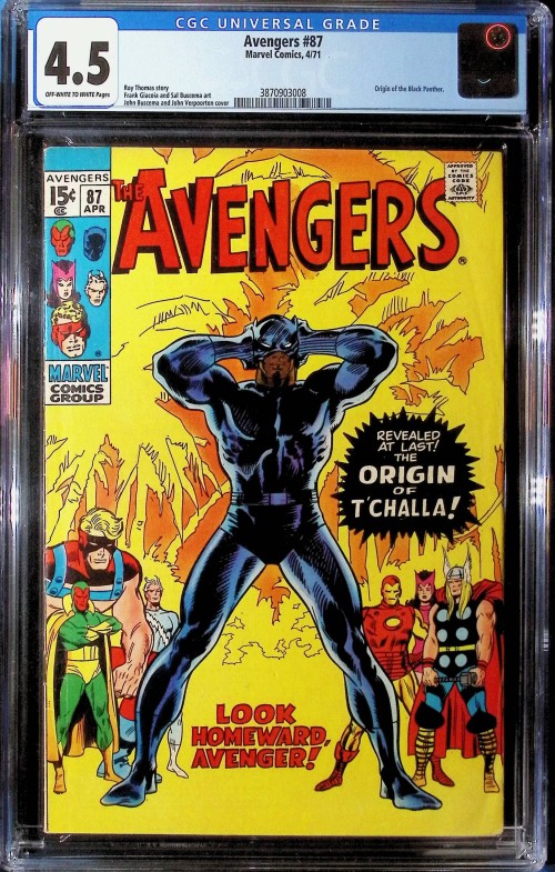 Avengers #87 (1963) CGC 4.5