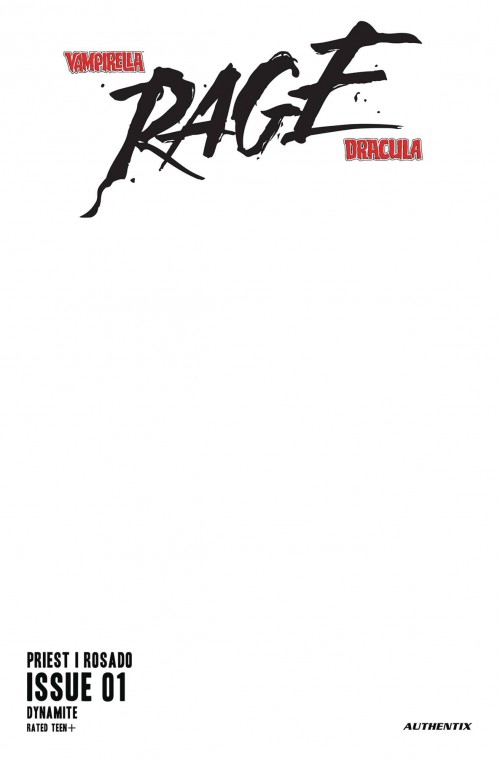 Vampirella Dracula Rage #1 cover f blank