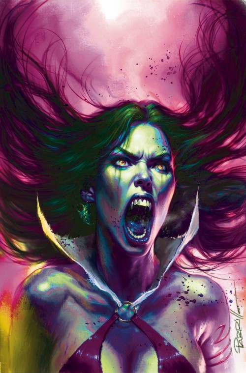 Vampirella Dracula Rage #1 cover x parrillo ultraviolet virgin variant