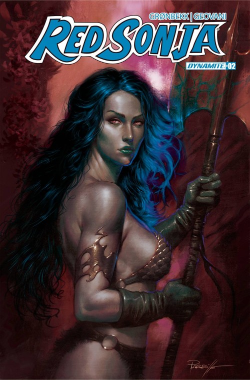 Red Sonja #2 (2023) cover zb parrillo ultraviolet variant