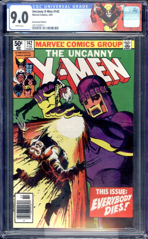 Uncanny X-Men #142 (1981) Newsstand CGC 9.0