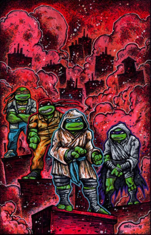Teenage Mutant Ninja Turtles #10 (2024) cover f eastman b&w variant