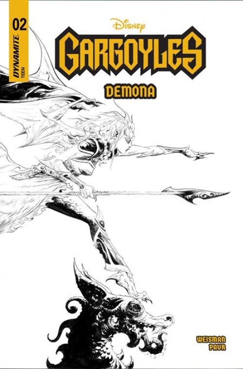 Gargoyles Demona #2 (2025) cover k lee line art variant