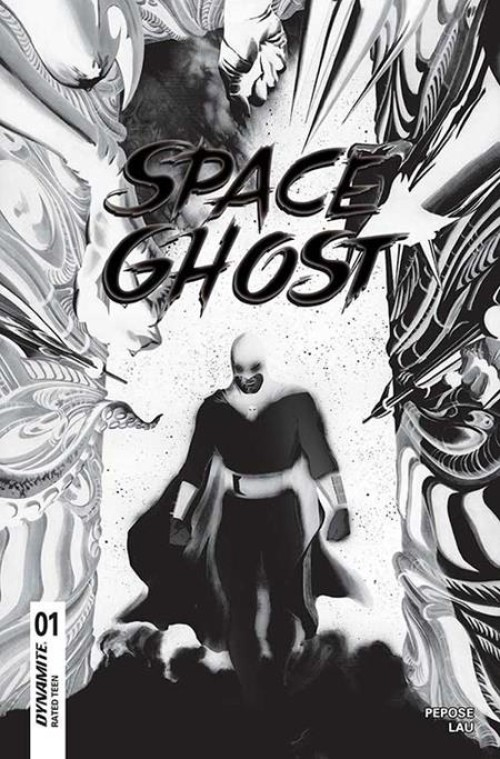 Space Ghost #1 (2025) cover w ross negative variant